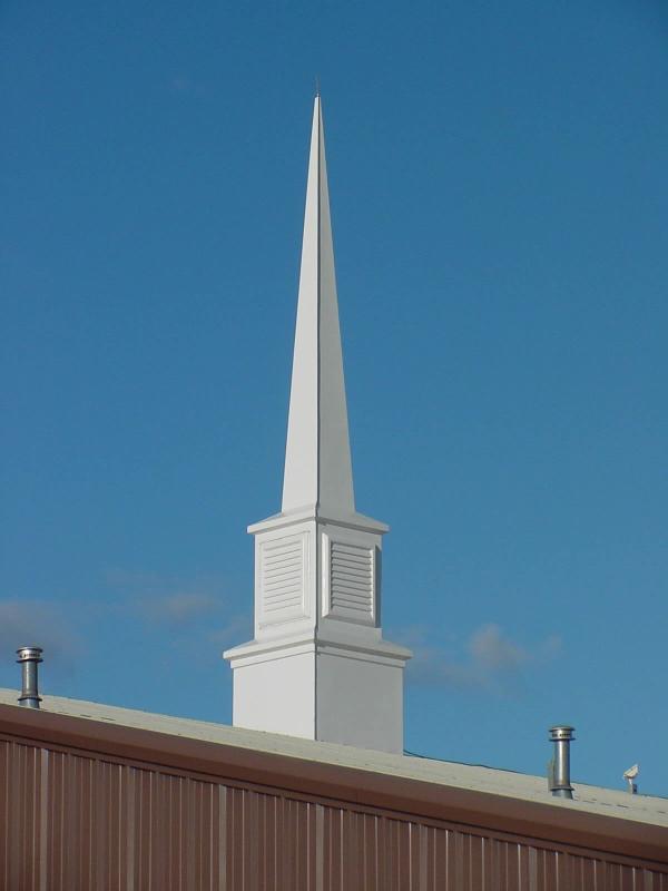 Fiberglass Steeple   Height 24 ft Durable White Gel Coat Finish